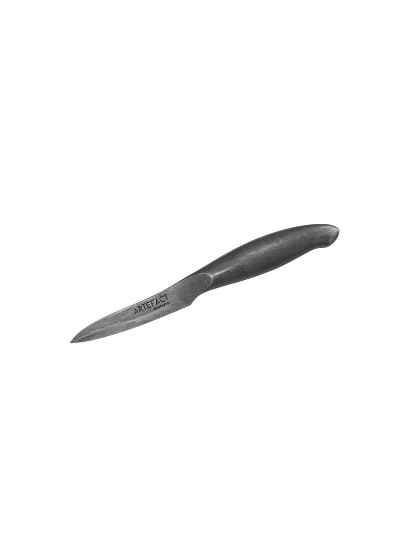SAMURA ARTEFACT Kitchen Knife Set of 3 | AUS‑10 Multi‑Layer Steel, Stonewashed Blades | Paring Knife, Utility Knife and Chef’s Knife | Full Steel Handle | Premium Gift Box for Home & Professional Use - Image 2
